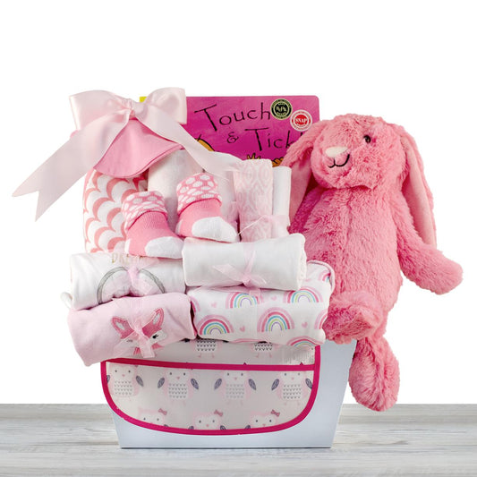 First Time Home Baby Girl Large Gift Basket