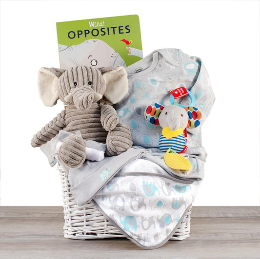 New Baby Elephants Galore Gift Basket