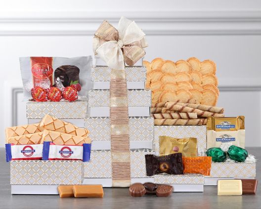 A Chocolate Delight: Indulge in Godiva, Ghirardelli & More! (Gift Tower)