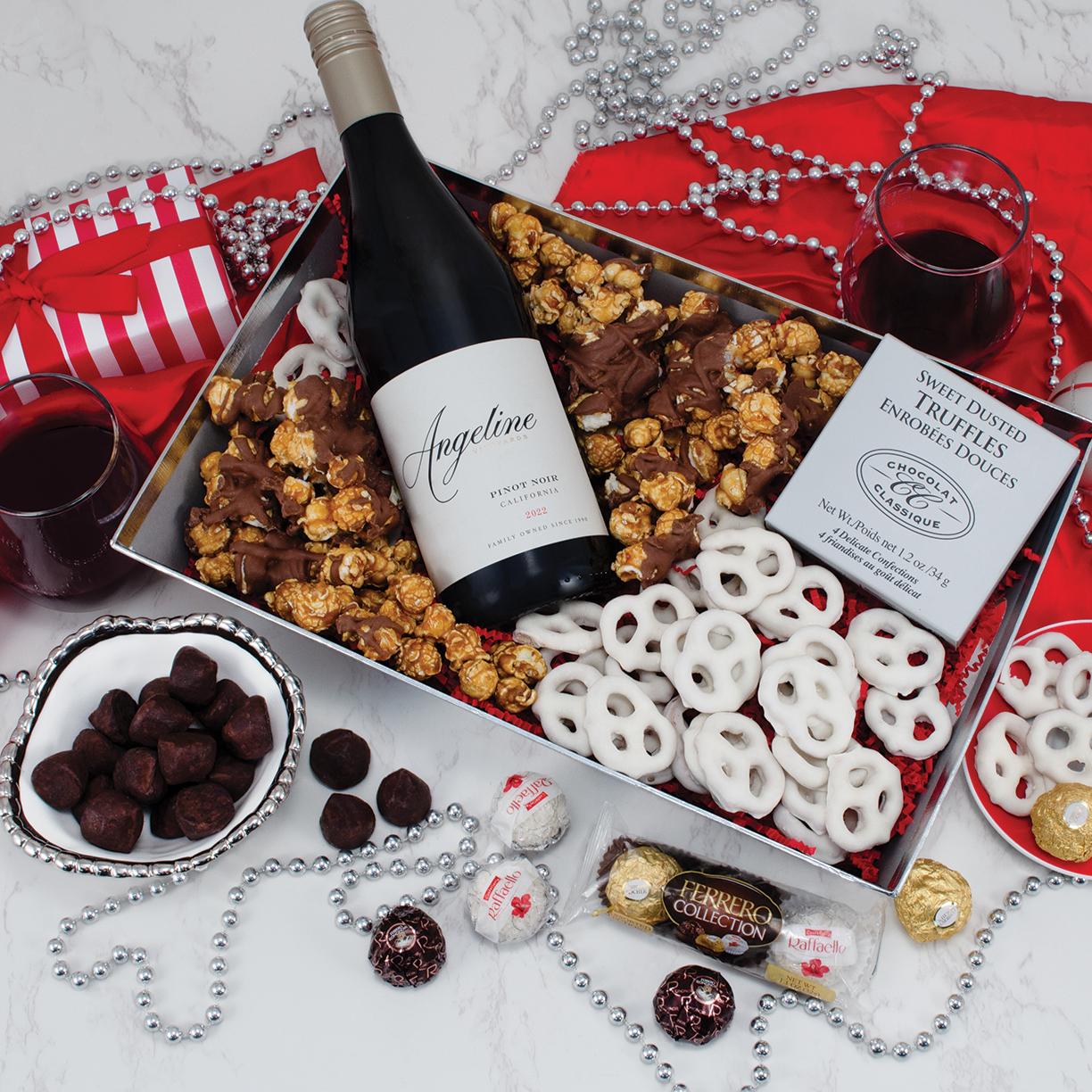 Good Cheer Angeline Red Wine Gift Basket