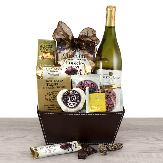 Costal Ridge Chardonnay: Chocolate & Wine Basket