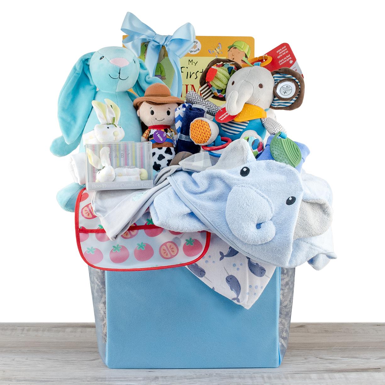 New Baby Boy Gift Basket Bundle