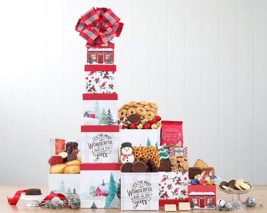 Brownie, Chocolate and Sweets Christmas Gift Tower