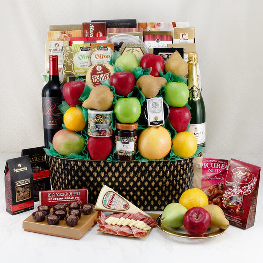 Red Wine collection and 18 piece Fruit basket