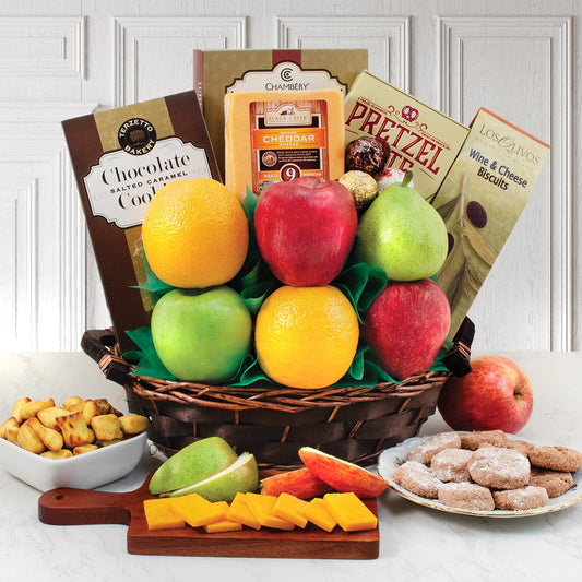 Sweet and Savory Fresh Fruit Gift Basket