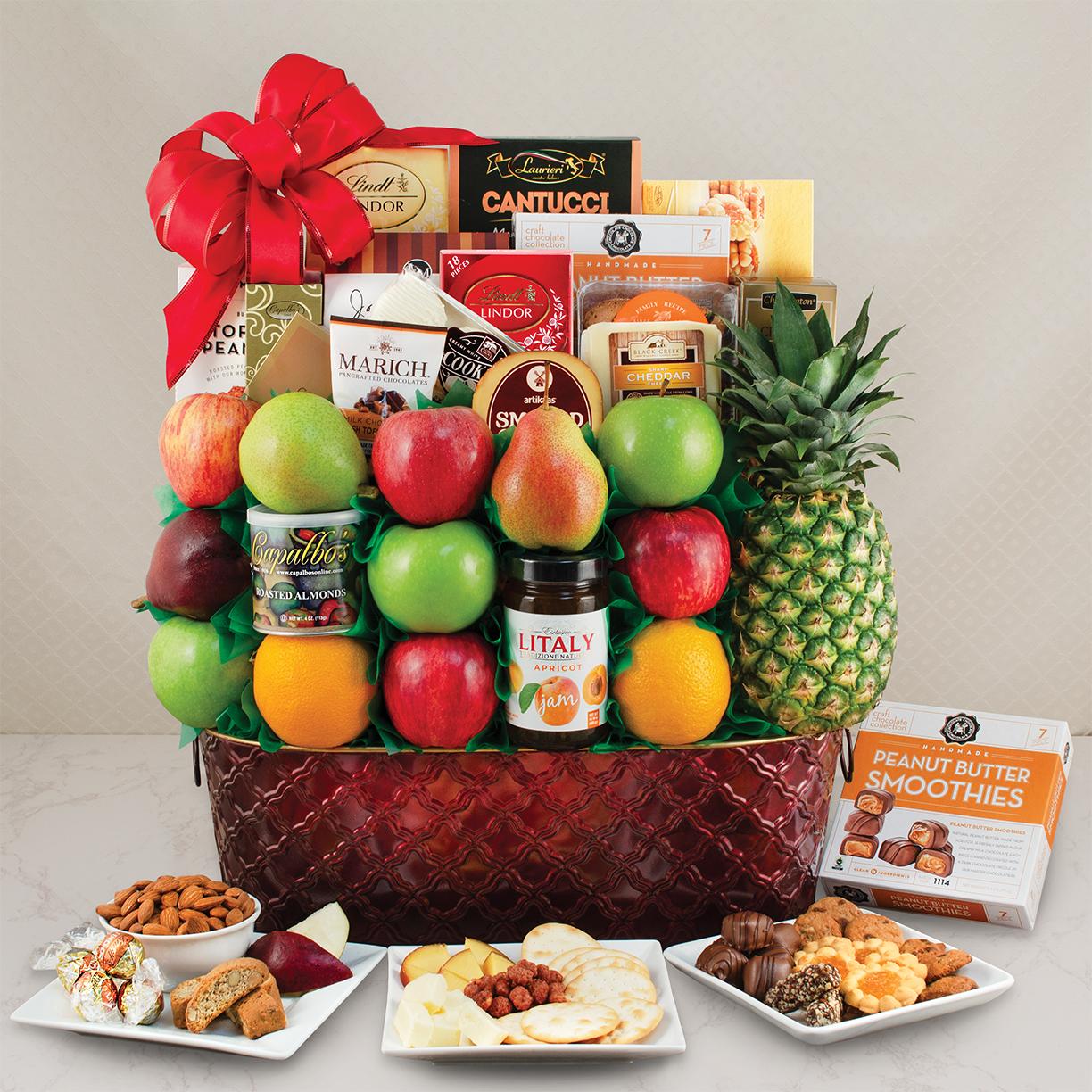 Fruit and Gourmet Specialties Gift Basket