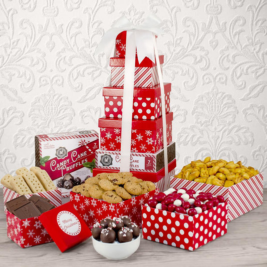 6-Box Holiday Snack Tower Gift Set