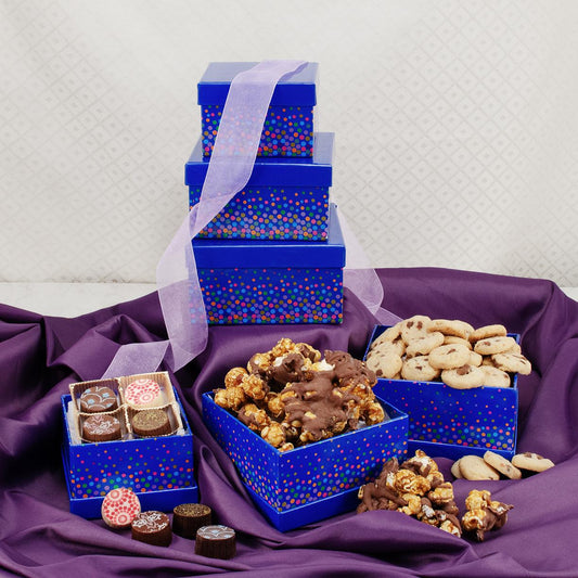 Polka Dot 3-Tier Snack Tower Gift Set