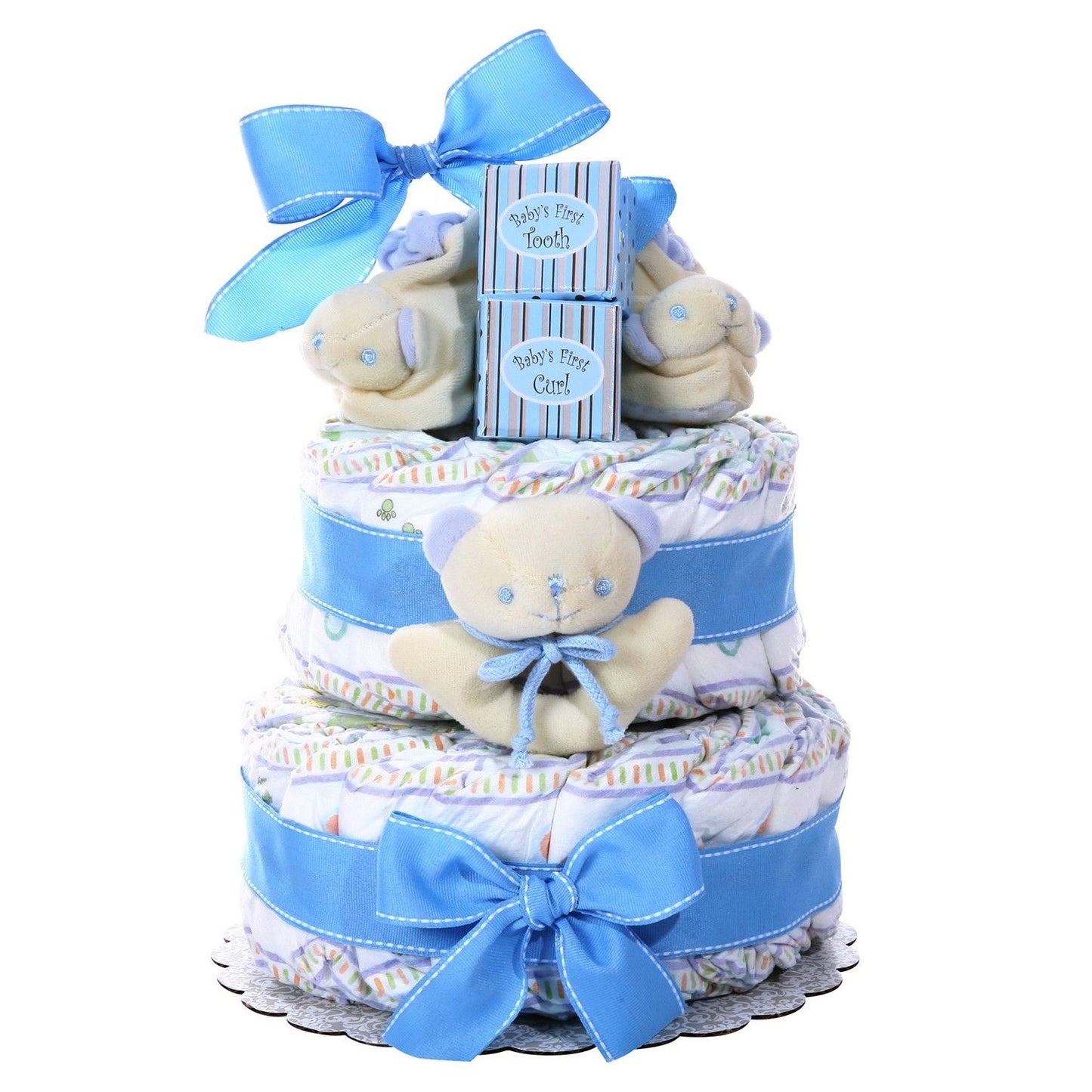 Baby Boy Two-Tier Diaper Cake
