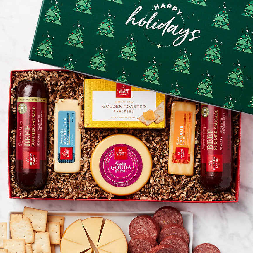 Holiday Sausage & Cheese Collection: Hickory Farms Gift Box