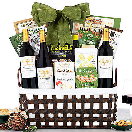 Callister Cellars Red Trio: Gourmet Wine Basket