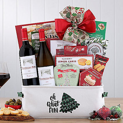 Oh What Fun: Holiday Wine Gift Basket