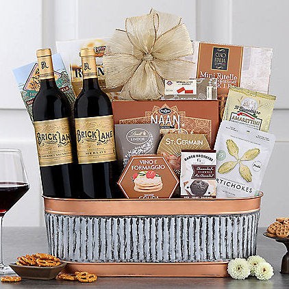 Brick Lane Wine Works Red: Wine Gift Basket