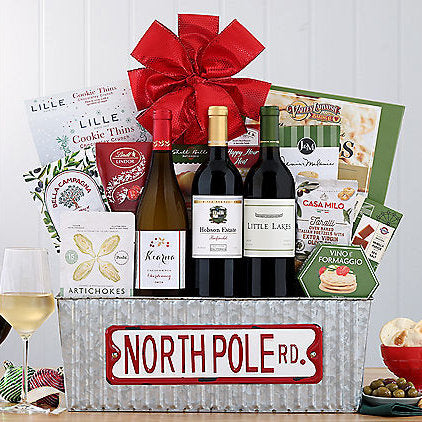 North Pole Road: Holiday Wine Gift Basket