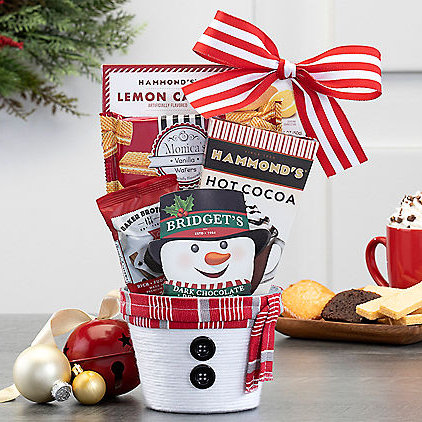 Snowman Surprise: Christmas Holiday Gift Basket