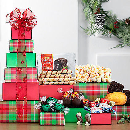 Christmas Plaid: Holiday Gift Tower