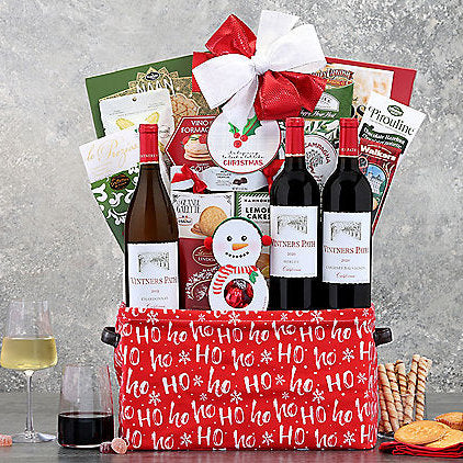 Ho Ho Ho: Vintners Path Wine Trio Gift Basket