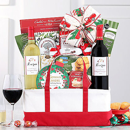 Kiarna Vineyards Red and White Duet: Gourmet Gift Basket