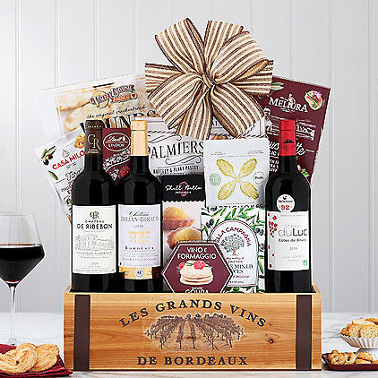 The Bordeaux Trio: Wine Gift Basket