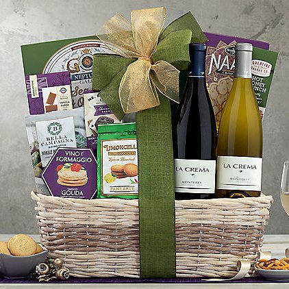 La Crema Monterey Duet: Gourmet Wine Basket