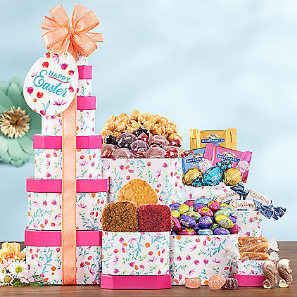 Springtime Delights: Easter Gift Tower