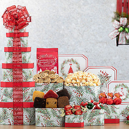 Joy & Cheer: Christmas Holiday Gift Tower