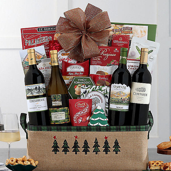 Holiday Bliss: Gourmet Wine Gift Basket