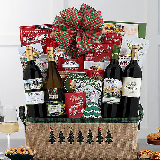 Holiday Bliss: Gourmet Wine Gift Basket