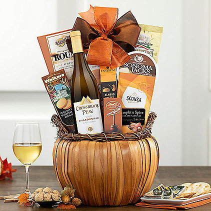 Crossridge Peak Chardonnay: Fall Wine Gift Basket