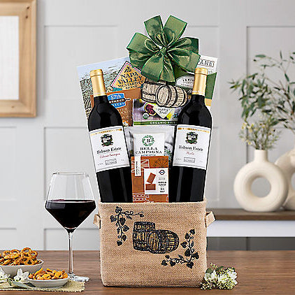 Hobson Estates Red Duet: Wine Gift Basket