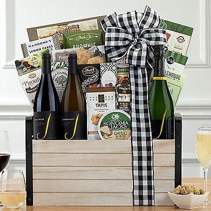 J Vineyards Trio: Gourmet Wine Basket