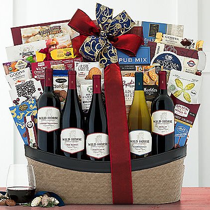 Wild Horse Winery Collection: Gourmet Wine Gift Basket