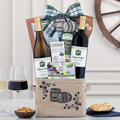 Hobson Estate Duet: Gourmet Wine Basket