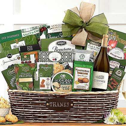 Thanks A Million: White Wine Gift Basket