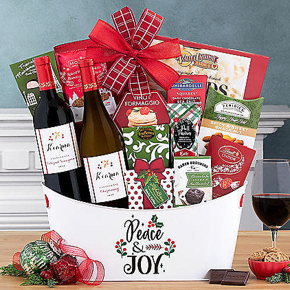 Kiarna Holiday Red & White Duet: Wine Gift Basket