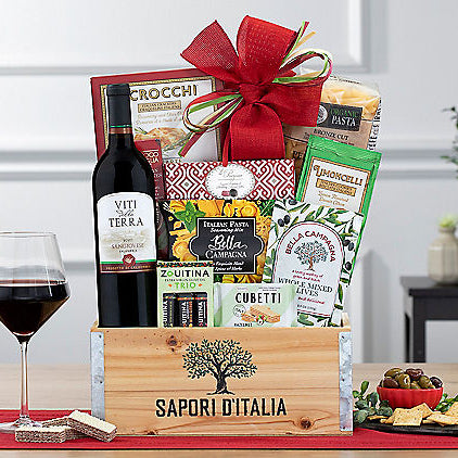 Viti Della Terra Sangiovese: Red Wine Gift Basket