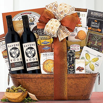 Ravenswood Red Duet: Gourmet Wine Gift Basket