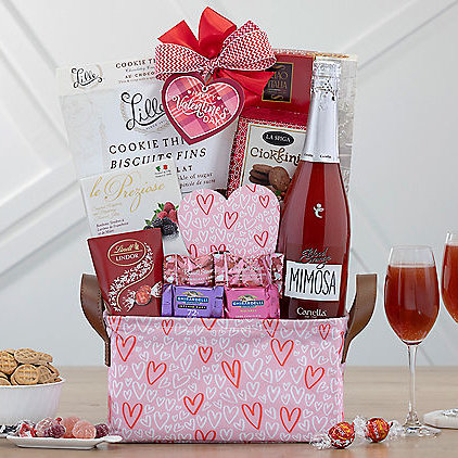 Mimosa Time: Valentine's Day Wine Basket