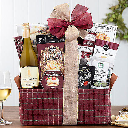 Robert Mondavi Chardonnay: Gourmet Wine Gift Basket