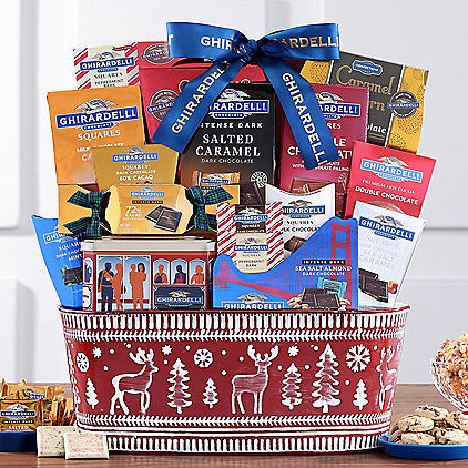 Ghirardelli Winter Celebration: Chocolate Gift Basket