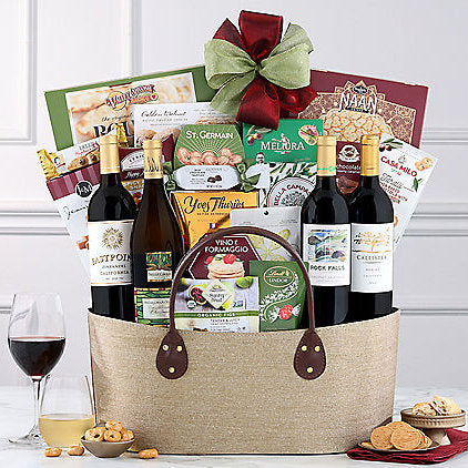 California Wine Quartet: Gourmet Gift Basket