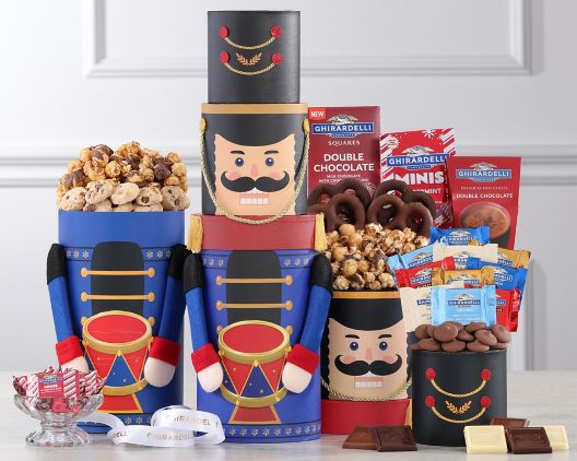 Ghirardelli Chocolate Nutcracker Gift Tower