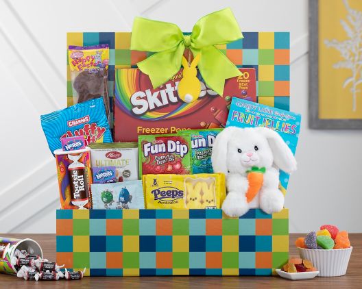 Easter Bunny and Sweets Yellow Gift Box