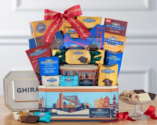 Deluxe Ghirardelli: Chocolate Gift Basket