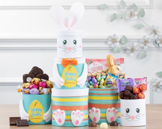 Happy Easter Chocolate Bunny Tower