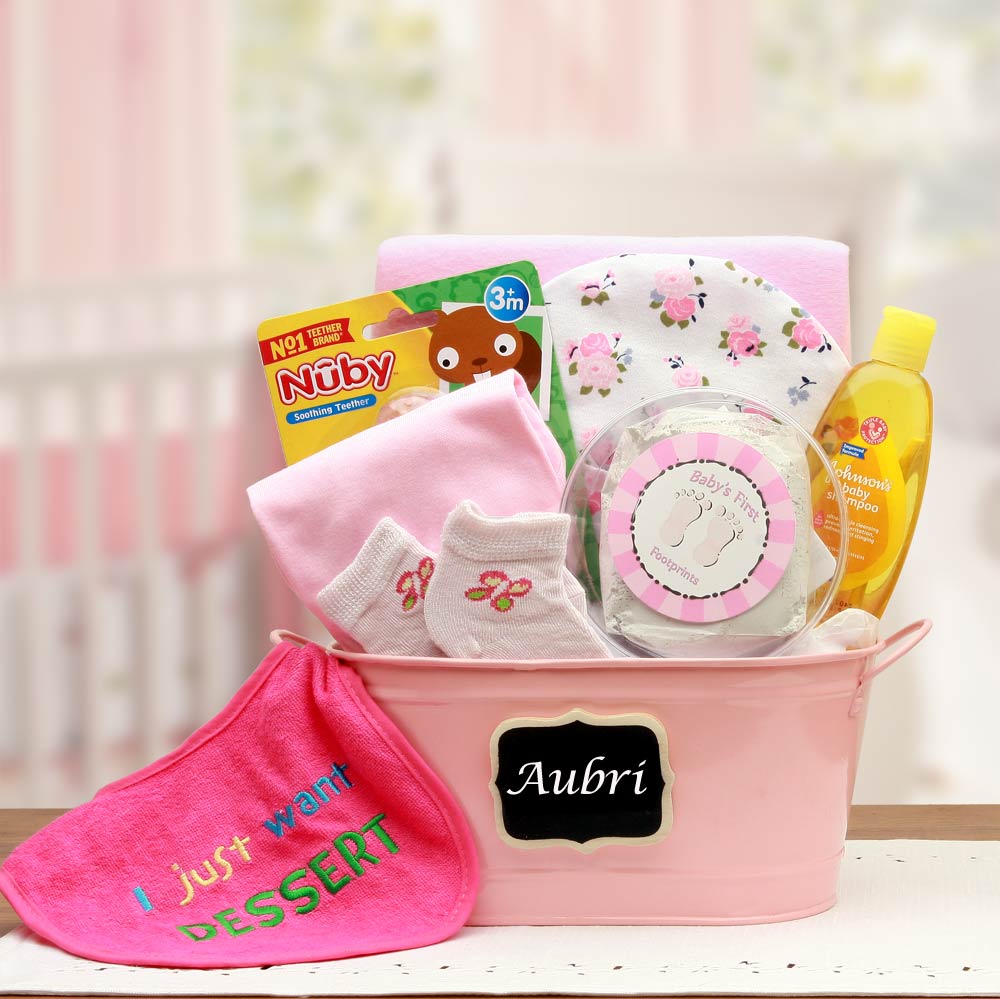 Baby Basics Gift Pail Pink