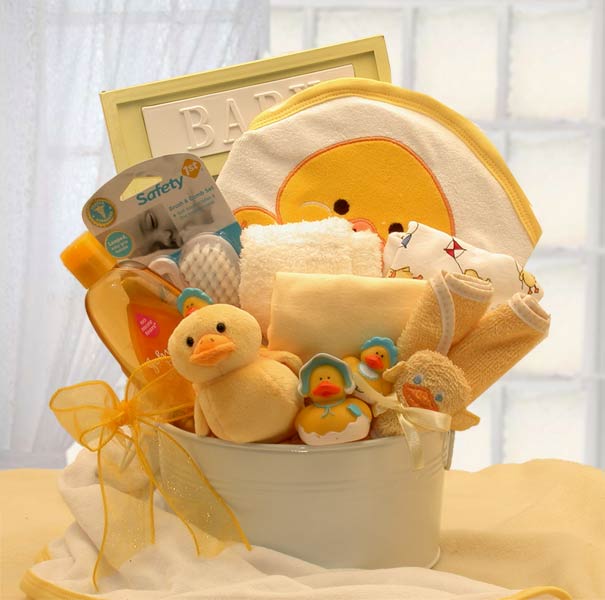 Bath Time Baby New Baby Basket-Yellow (Med)