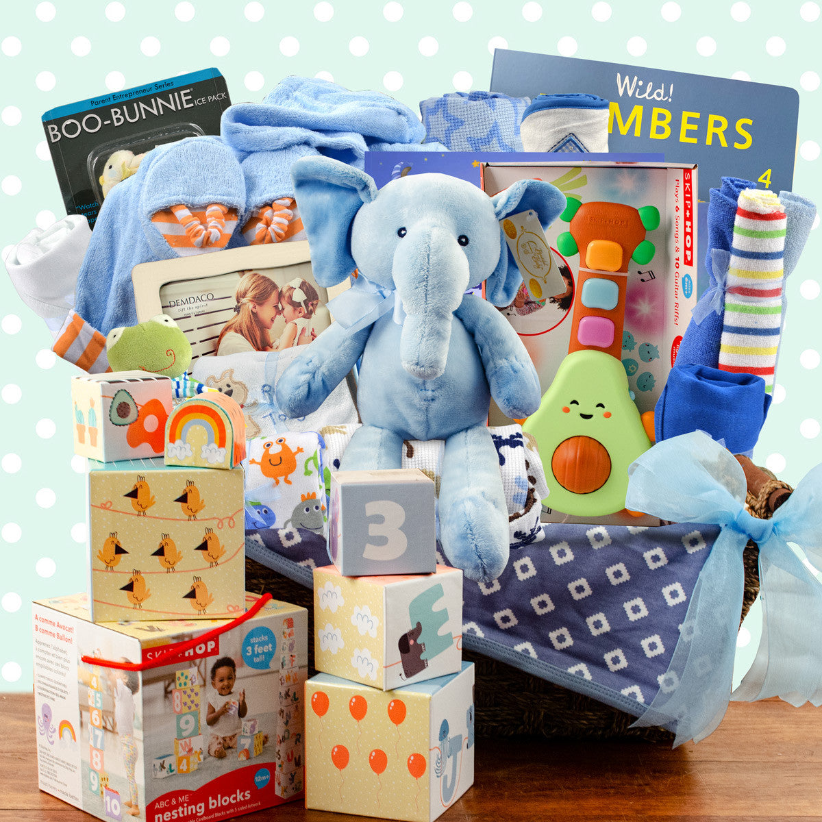 Grand Welcome: Baby Boy Gift Basket