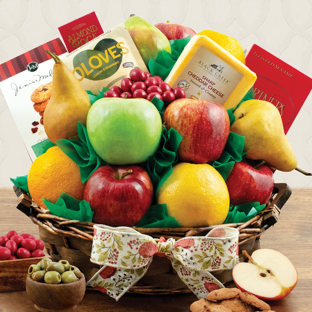 Nature's Bounty: Fruit & Snacks Gift Basket
