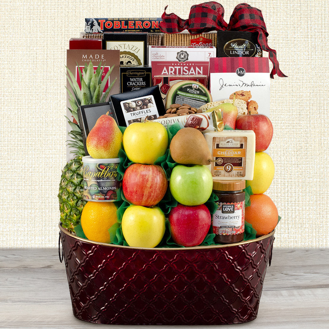 Fruit Abounds: Signature Series Fruit & Snacks Gift Basket